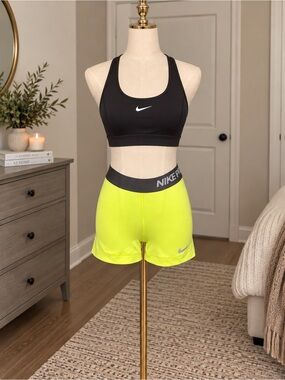 Nike Pro Women's Neon Yellow Shorts